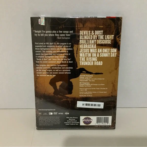 Bruce Springsteen : VH-1 Storytellers DVD 2005 Solo Performance New, Sealed DVD - Picture 3 of 4